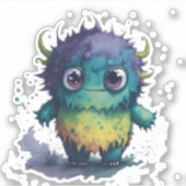 可愛いが怖い漫画のモンスターデザインシール シール (正面)