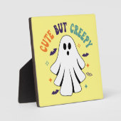 可愛いが怖い – 幽霊 – 面白いハロウィーン フォトプラーク (正面)