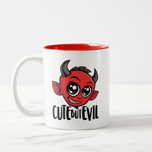 可愛いが悪い ツートーンマグカップ (左)