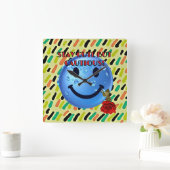 可愛いが慎重な壁時計！ スクエア壁時計 (ホーム)