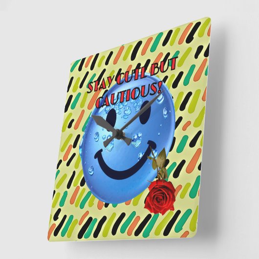 可愛いが慎重な壁時計！ スクエア壁時計 (傾斜)