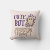 可愛いが気味の悪い幽霊カボチャクリームハロウィーン クッション (正面)