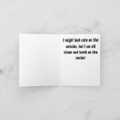 可愛いが皮肉な子猫 ノートカード (内部)