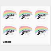 可愛いが臭い原宿パステルおもしろいレインボインピンク ラウンドシール (シート)