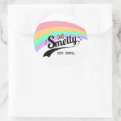 可愛いが臭い原宿パステルおもしろいレインボインピンク ラウンドシール (バッグ)