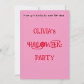 可愛いけど不気味ハローウィンパーティ 招待状 (裏面)