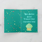 可愛いけど悲しいバスセットハウンドの「元気になれ」カード カード (内部)