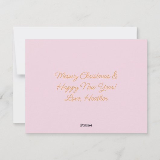 可愛いけない猫のクリスマス シーズンカード (裏面)