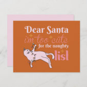 可愛いけない猫のクリスマス シーズンカード (正面/裏面)