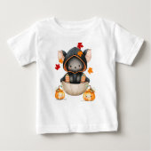 可愛いこうもりをボウルに ベビーTシャツ (正面)