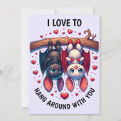 可愛いこうもりバレンタインつる私はあなたのまわりにと一緒に シーズンカード (正面)