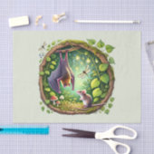 可愛いこうもりマウス愛好家のdecompage 薄葉紙 (クラフト)