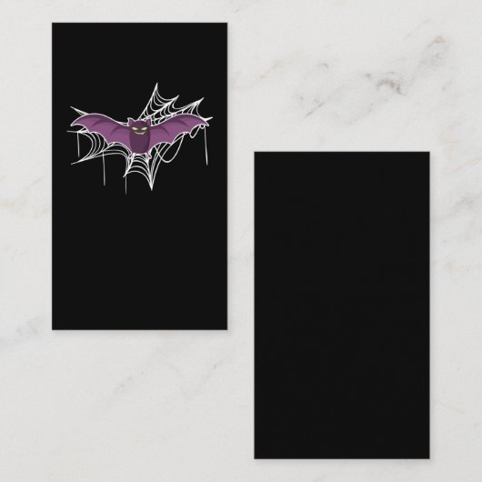 可愛いこうもりラバーコブハロウィーン 名刺 (正面/裏面)