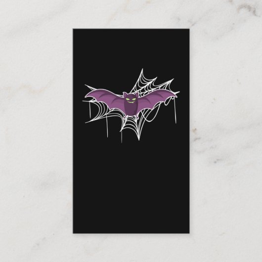 可愛いこうもりラバーコブハロウィーン 名刺 (正面)