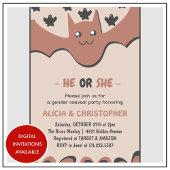 可愛いこうもり10月ハロウィンジェンダーの発表 招待状