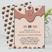 可愛いこうもり10月ハロウィンジェンダーの発表 招待状