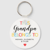 可愛いこのおじいちゃんはキーチェーンの キーホルダー (正面)