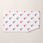 可愛いさくらんぼシンプル赤いハンドタオル ハンドタオル (ハンドタオル)