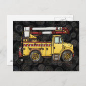 可愛いさくらんぼピッカートラック ポストカード (正面/裏面)