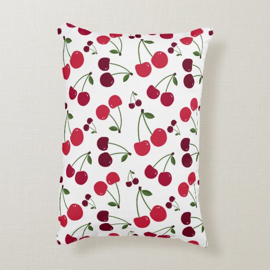 可愛いさくらんぼ柄アクセント枕 アクセントクッション (裏面(縦))