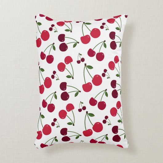 可愛いさくらんぼ柄アクセント枕 アクセントクッション (正面(垂直))