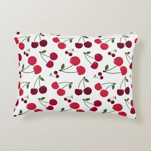 可愛いさくらんぼ柄アクセント枕 アクセントクッション (裏面)