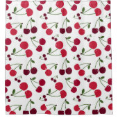 可愛いさくらんぼ柄シャワーカーテン シャワーカーテン (正面)
