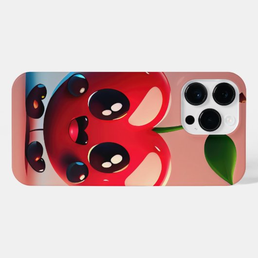 可愛いさくらんぼ iPhoneケース (裏面横)