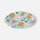可愛いすごいかわいい動物のマスコット ペーパープレート (アングル)