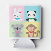 可愛いすごいかわいい動物のマスコット 缶クーラー (裏面)