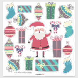 可愛いすごいサンタミックスクリスマスセットワン シール
