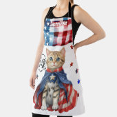 可愛いすごいタビー猫マママオールオーバープリントエプロン エプロン (インサイチュ)