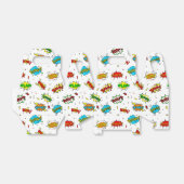 可愛いすごいヒーローのタイル模様パーティー フェイバーボックス (折り畳みなし)