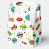 可愛いすごいヒーローのタイル模様パーティー フェイバーボックス (オープン)