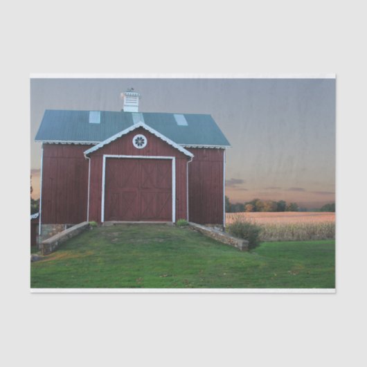 可愛いすごい小さな赤いバームホワイトのスカロップトリム 薄葉紙 (正面)