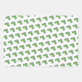 可愛いすごい恐竜ユニコーン ラッピングペーパーシート (正面3)