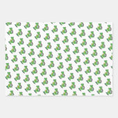 可愛いすごい恐竜ユニコーン ラッピングペーパーシート (正面)