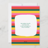 可愛いすてきジンジャーブレッドのクリスマスフォトカード シーズンカード (裏面)