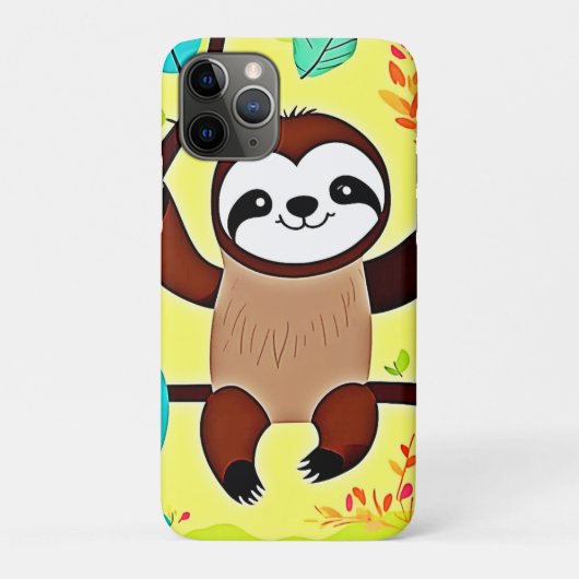 可愛いつるナマケモノの木 Case-Mate iPhoneケース (裏)