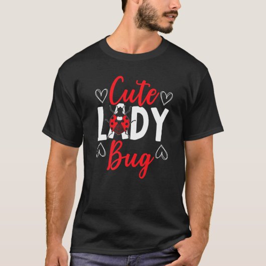 可愛いてんとう虫の昆虫ハンター 昆虫採集 Tシャツ (正面)