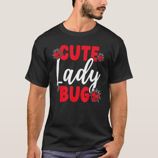 可愛いてんとう虫の虫捕り昆虫採集 Tシャツ (正面)