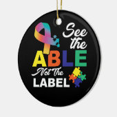 可愛いとは言えない自閉症に対する認識を知る セラミックオーナメント (左)