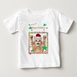 可愛いねこのクリスマスデザイン♡ ベビーTシャツ
