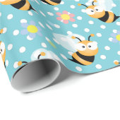 可愛いのまわりにカラフルと花柄 ラッピングペーパー (ロールコーナー)