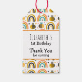 可愛いのまわりにパターン誕生日ありがとう ギフトタグ (正面)