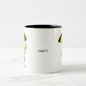 可愛いのまわりに2トーンのコーヒーマグ ツートーンマグカップ (中央)