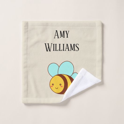 可愛いのまわりに パーソナライズされた ウォッシュタオル (ウォッシュタオル)