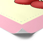 可愛いのまわりに パーソナライズされた ポスター (角)