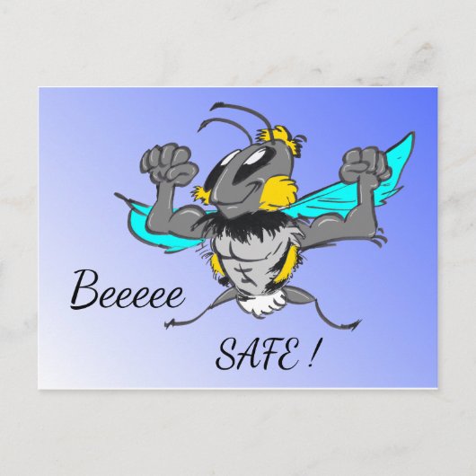 可愛いのまわりに。文字'Be Safe'ポストカード ポストカード (正面)