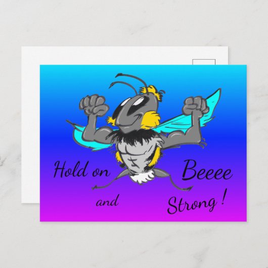 可愛いのまわりに。文字'Hold on'ポストカード ポストカード (正面/裏面)